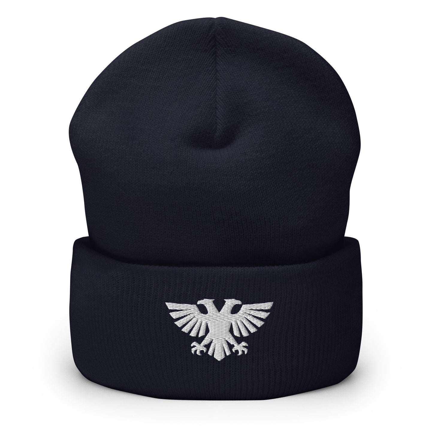 Navy Völkur Peak Forge Warhammer 40K logo beanie tabletop gaming headwear