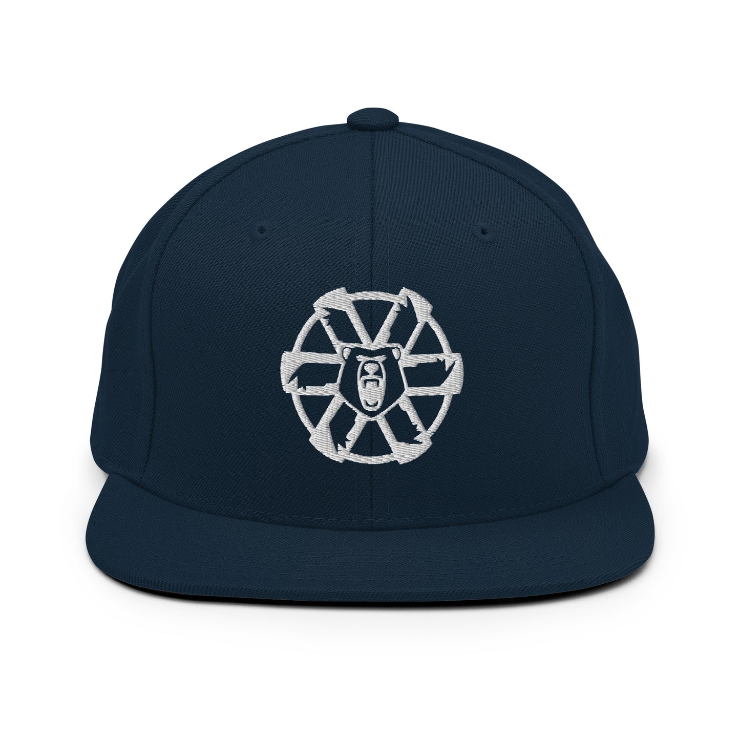 Battletech Clan Ghost Bear Snapback Hat – Navy Front View