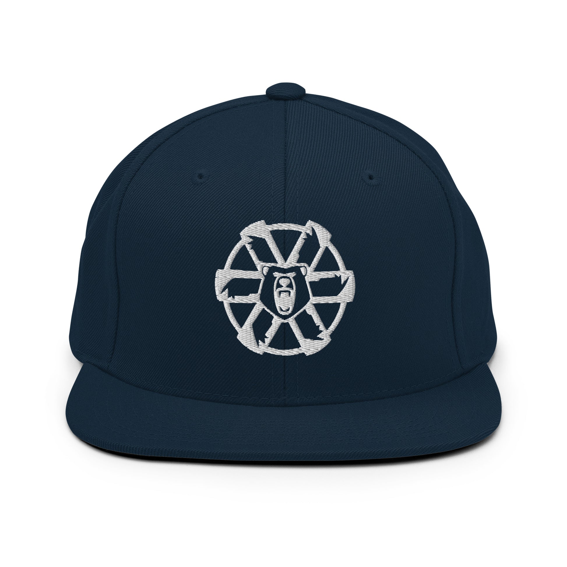 Battletech Clan Ghost Bear Snapback Hat – Navy Front View