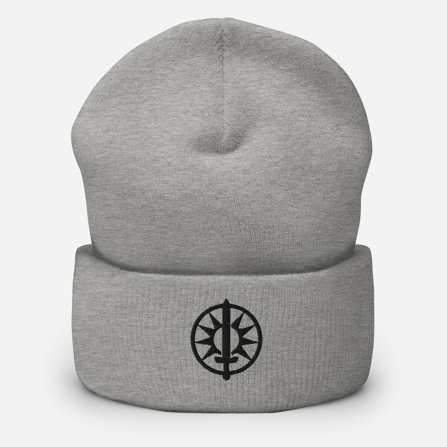 House Davion style BattleTech-inspired beanie in grey, sci-fi knit hat for MechWarrior fans