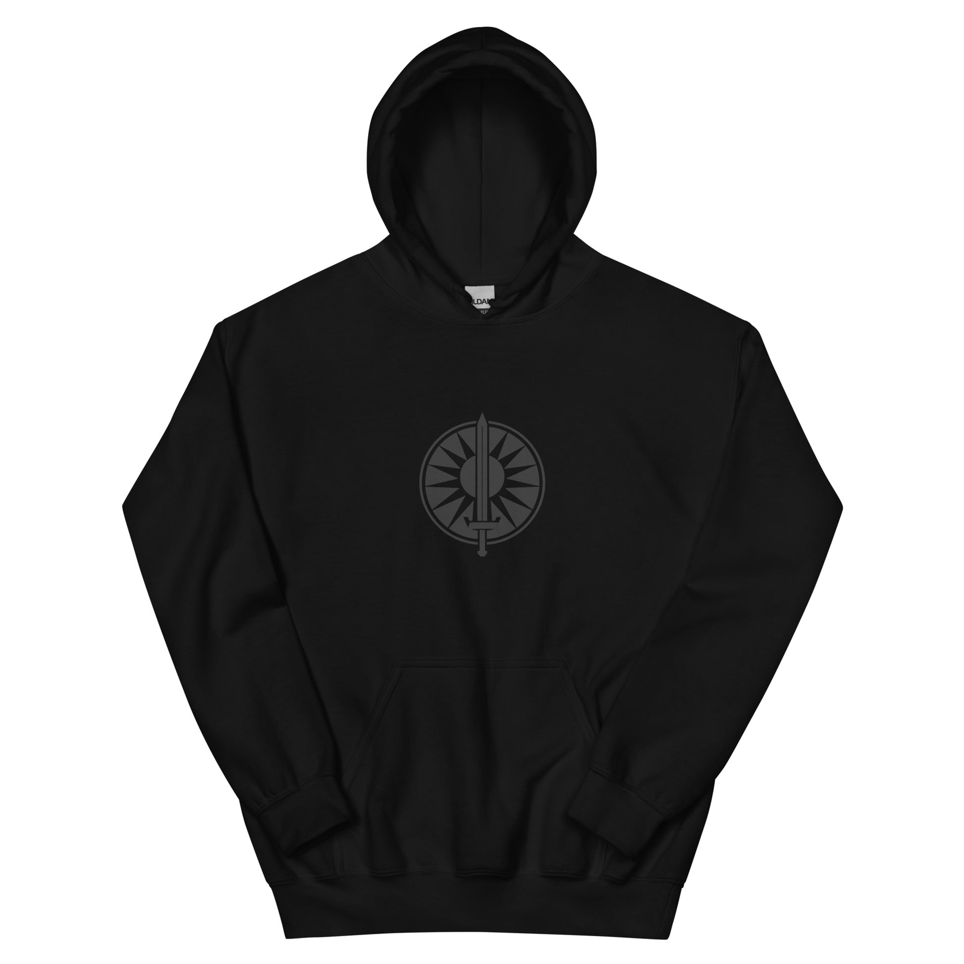 Battletech House Davion Hoodie – Black Front View